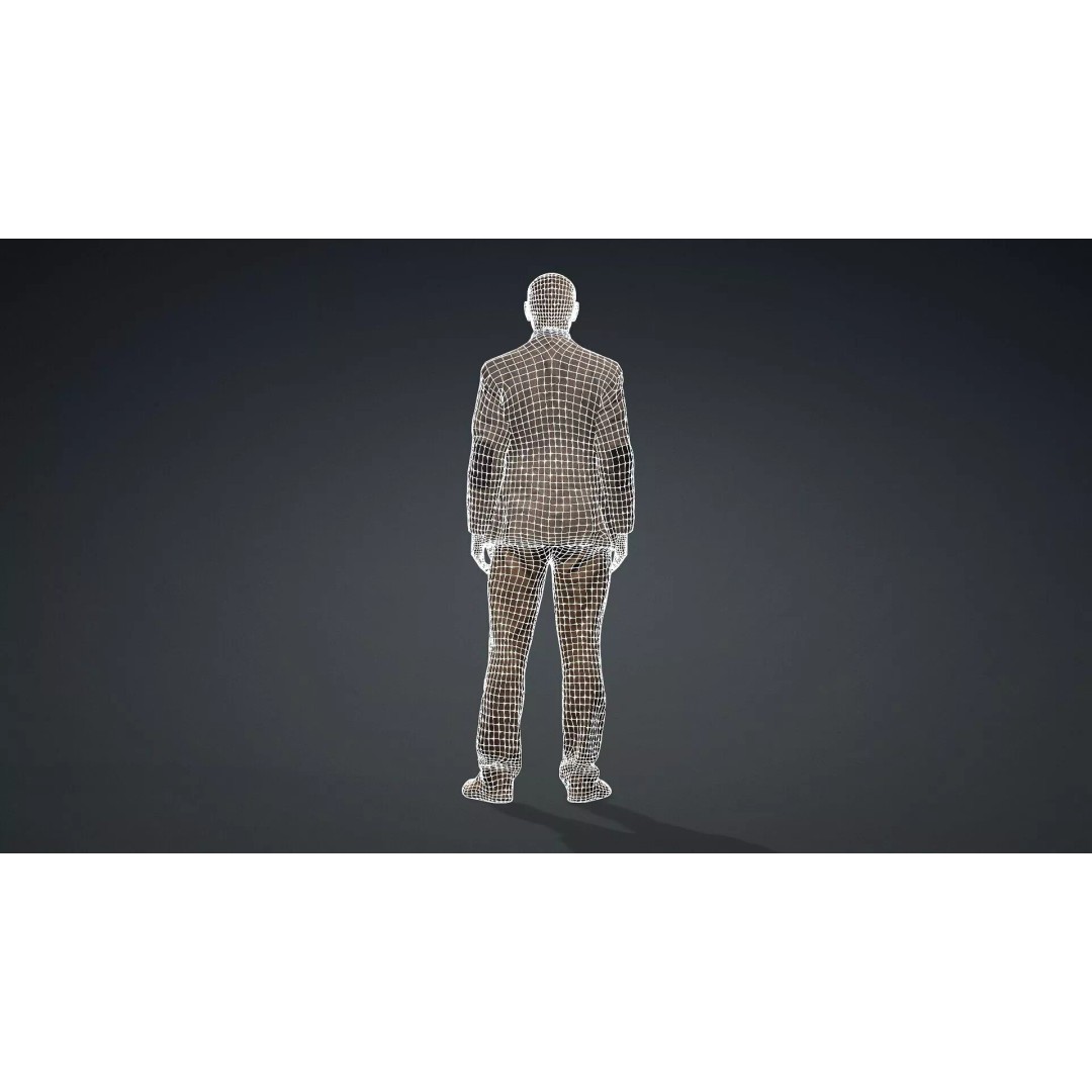 Black Male Character 3D Model – Game Ready Rigged Asset, FBX - View 16