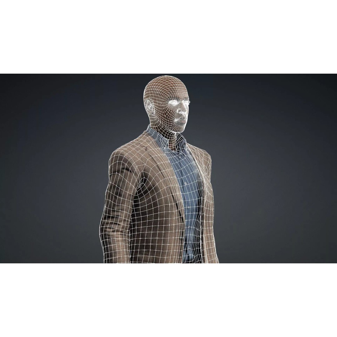 Black Male Character 3D Model – Game Ready Rigged Asset, FBX - View 19