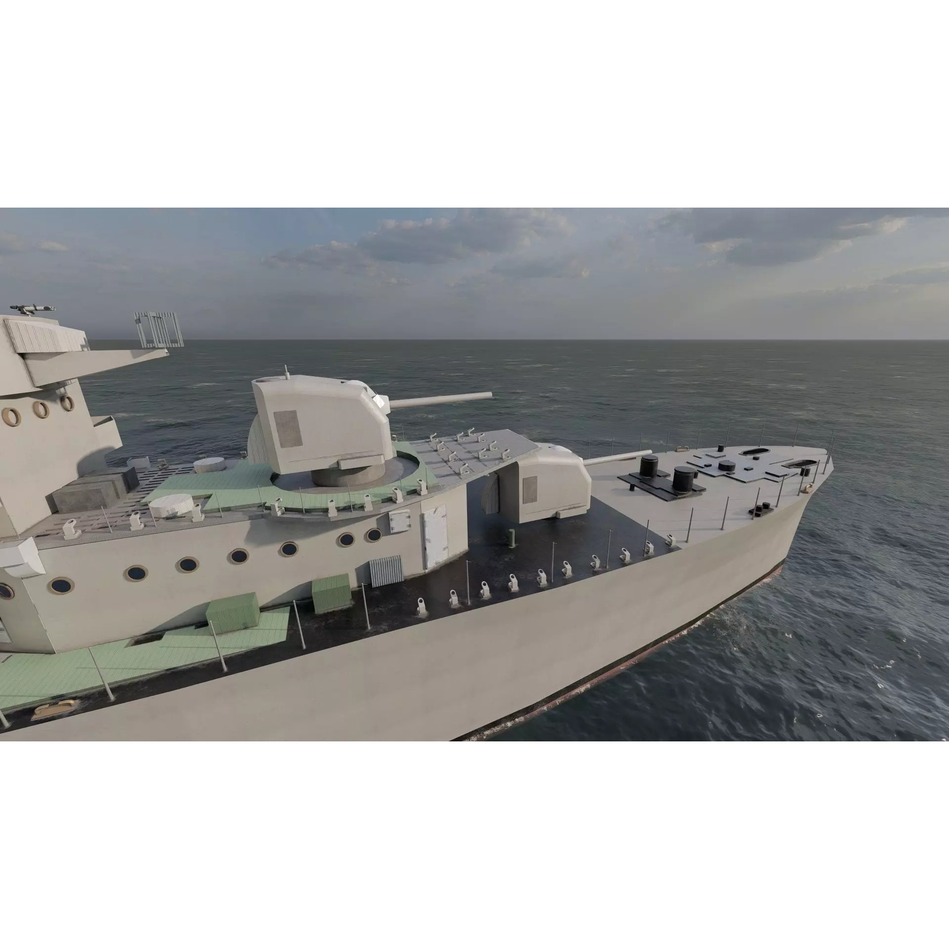 WW2 US Navy Destroyer - Game-Ready 3D Model - View 21