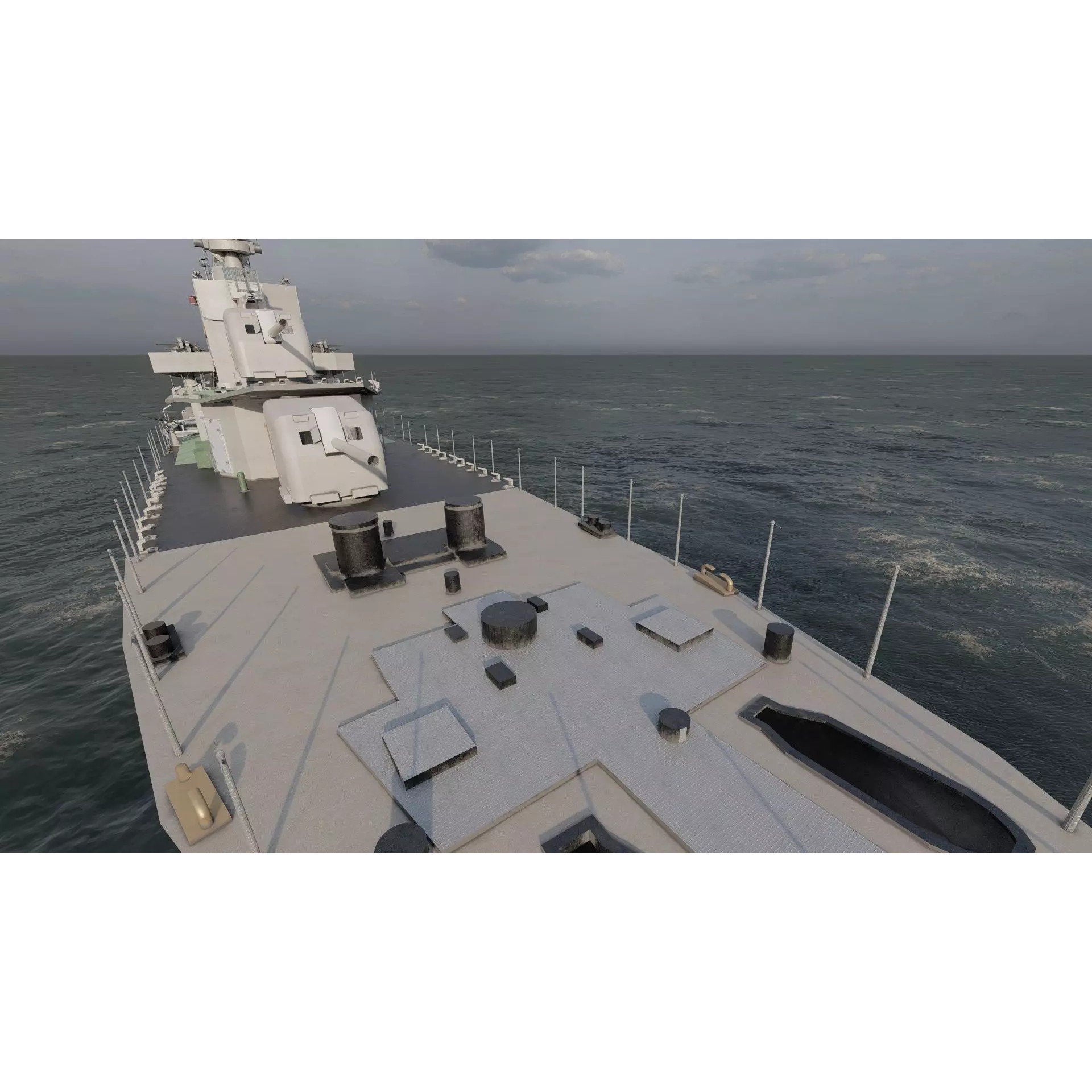 WW2 US Navy Destroyer - Game-Ready 3D Model - View 22