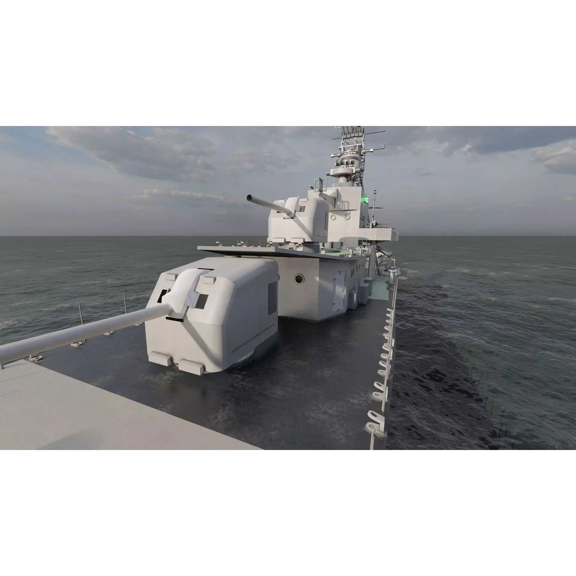 WW2 US Navy Destroyer - Game-Ready 3D Model - View 23