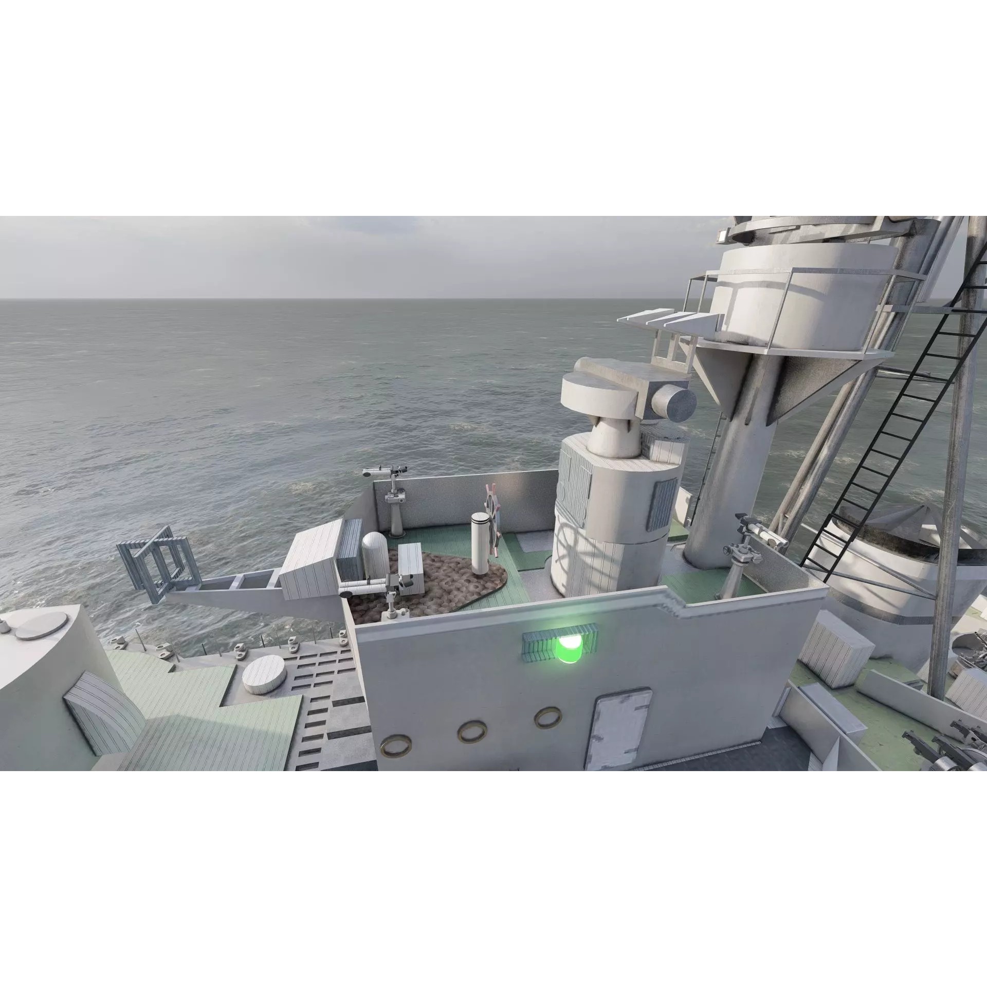 WW2 US Navy Destroyer - Game-Ready 3D Model - View 27