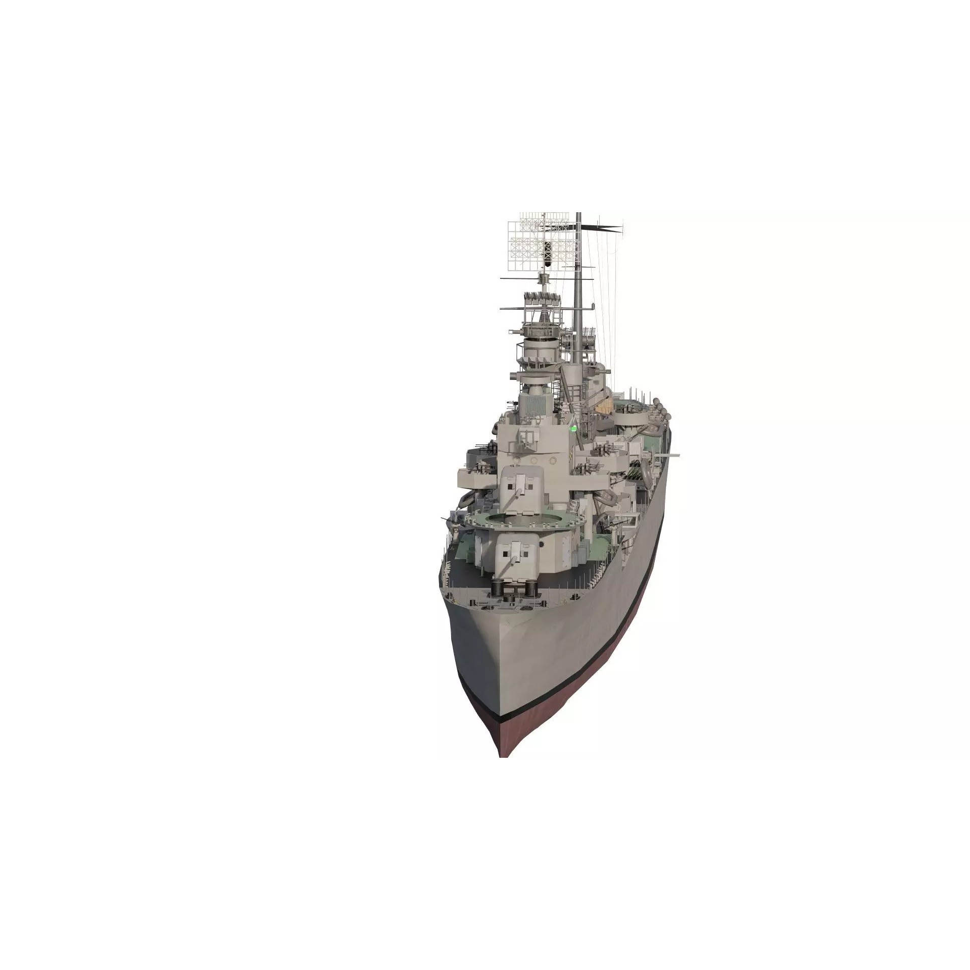 WW2 US Navy Destroyer - Game-Ready 3D Model - View 4