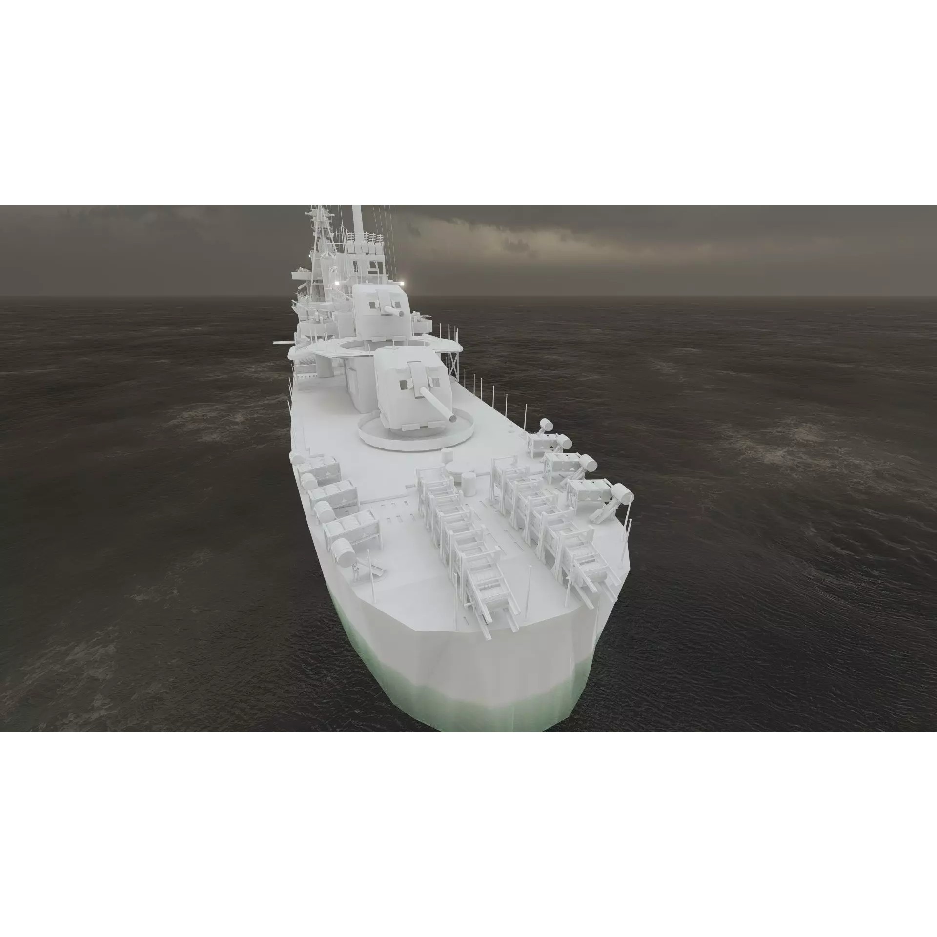 WW2 US Navy Destroyer - Game-Ready 3D Model - View 41