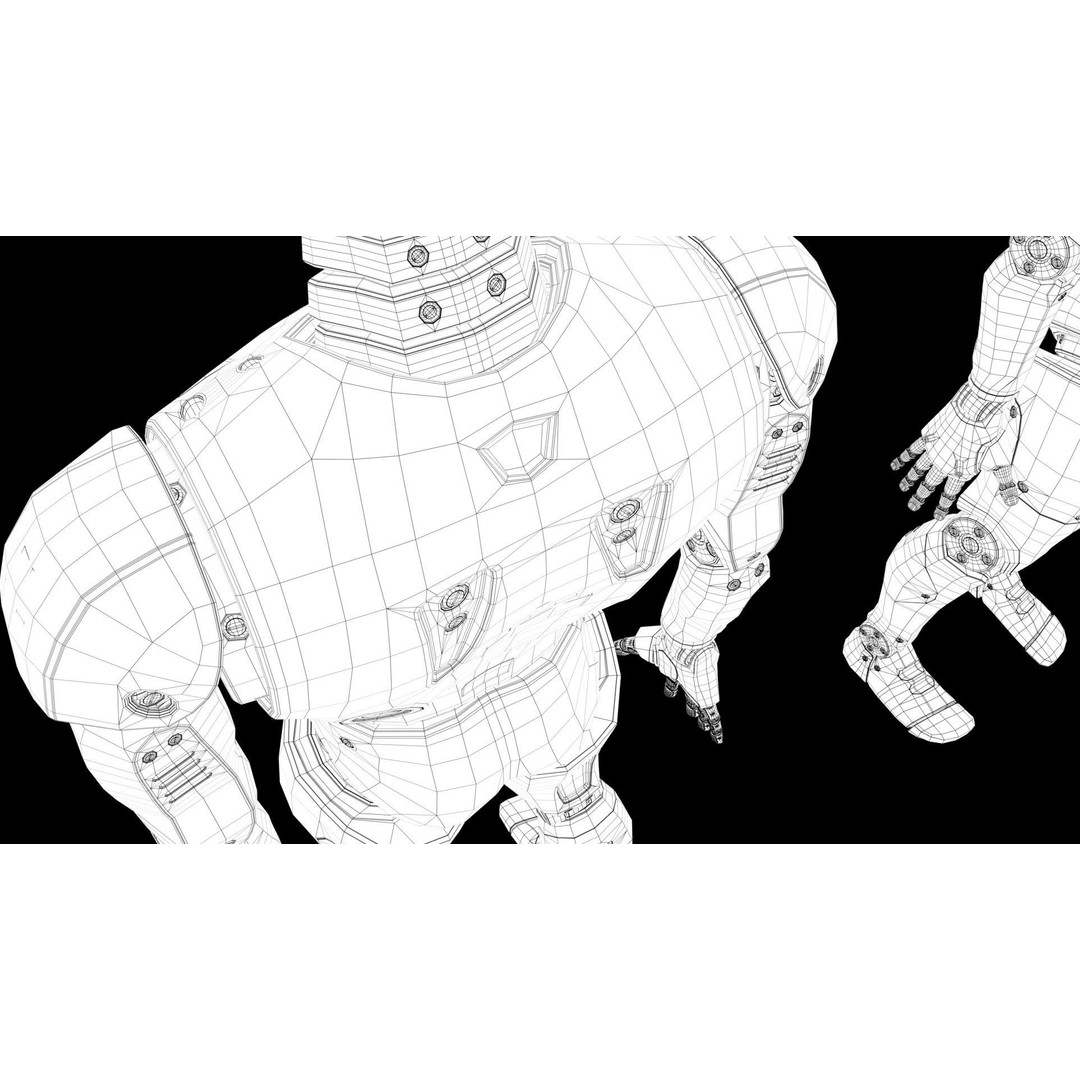 Robot Cyborg 3D Model – High Poly Character with Textures, FBX, OBJ