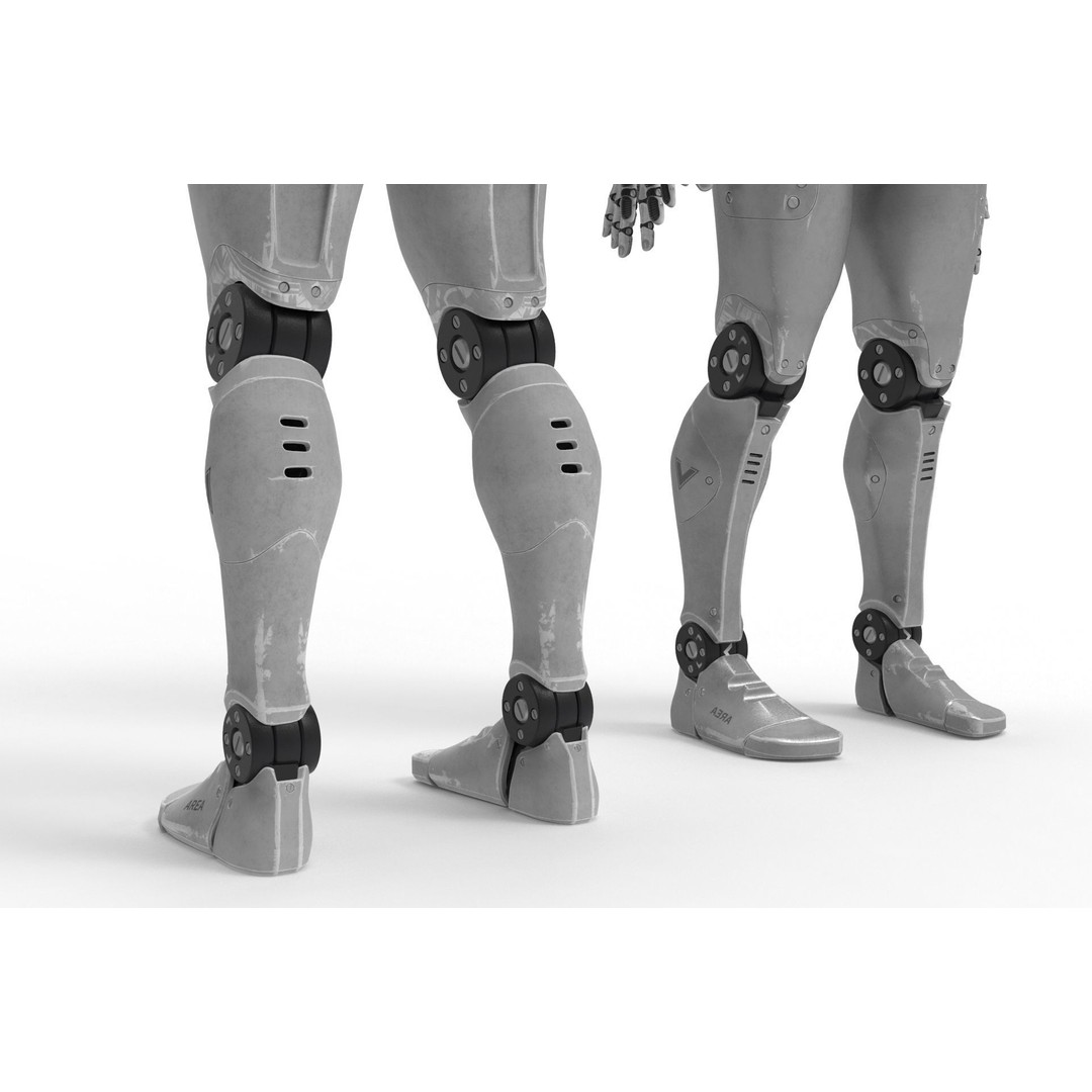 Robot Cyborg 3D Model – High Poly Character with Textures, FBX, OBJ - View 11