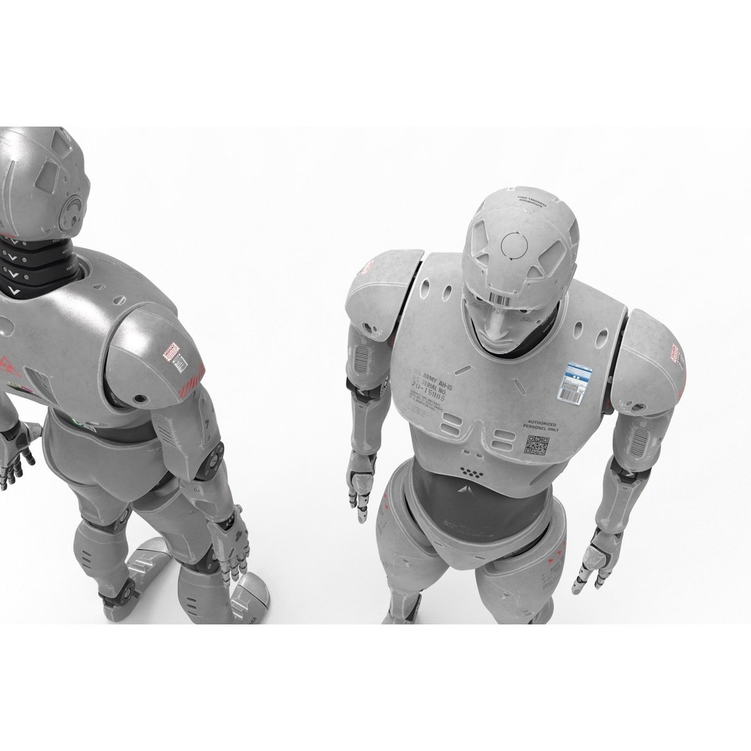 Robot Cyborg 3D Model – High Poly Character with Textures, FBX, OBJ - View 13