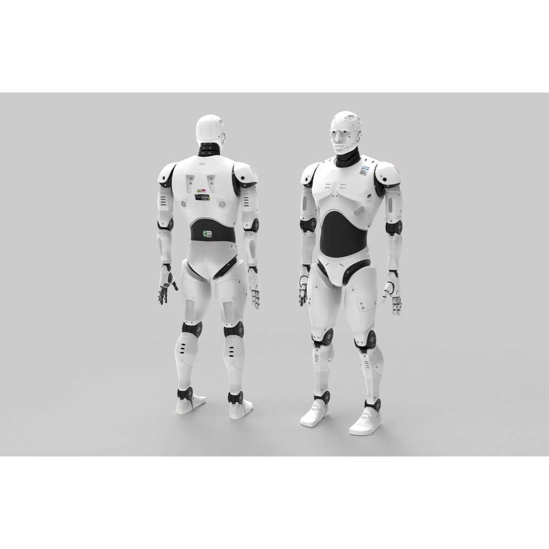 Robot Cyborg 3D Model – High Poly Character with Textures, FBX, OBJ - View 15
