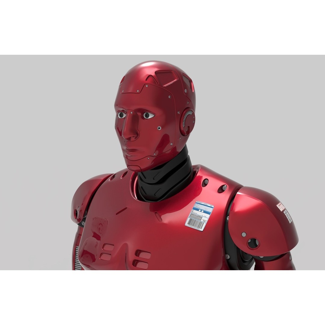 Robot Cyborg 3D Model – High Poly Character with Textures, FBX, OBJ - View 19