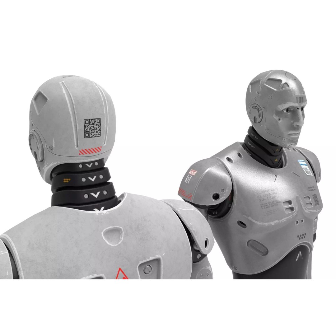 Robot Cyborg 3D Model – High Poly Character with Textures, FBX, OBJ - View 2