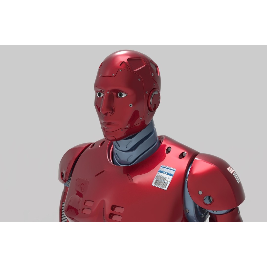 Robot Cyborg 3D Model – High Poly Character with Textures, FBX, OBJ - View 20
