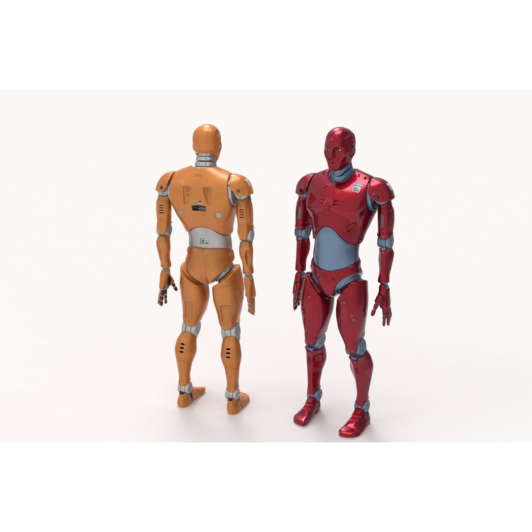 Robot Cyborg 3D Model – High Poly Character with Textures, FBX, OBJ - View 21