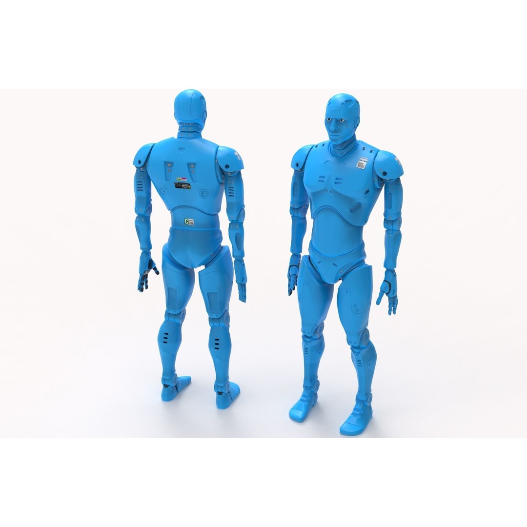 Robot Cyborg 3D Model – High Poly Character with Textures, FBX, OBJ - View 22