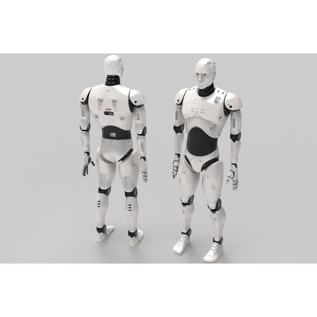Robot Cyborg 3D Model – High Poly Character with Textures, FBX, OBJ - View 23