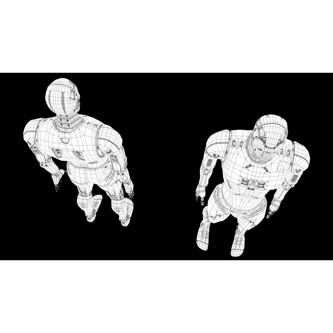 Robot Cyborg 3D Model – High Poly Character with Textures, FBX, OBJ - View 27