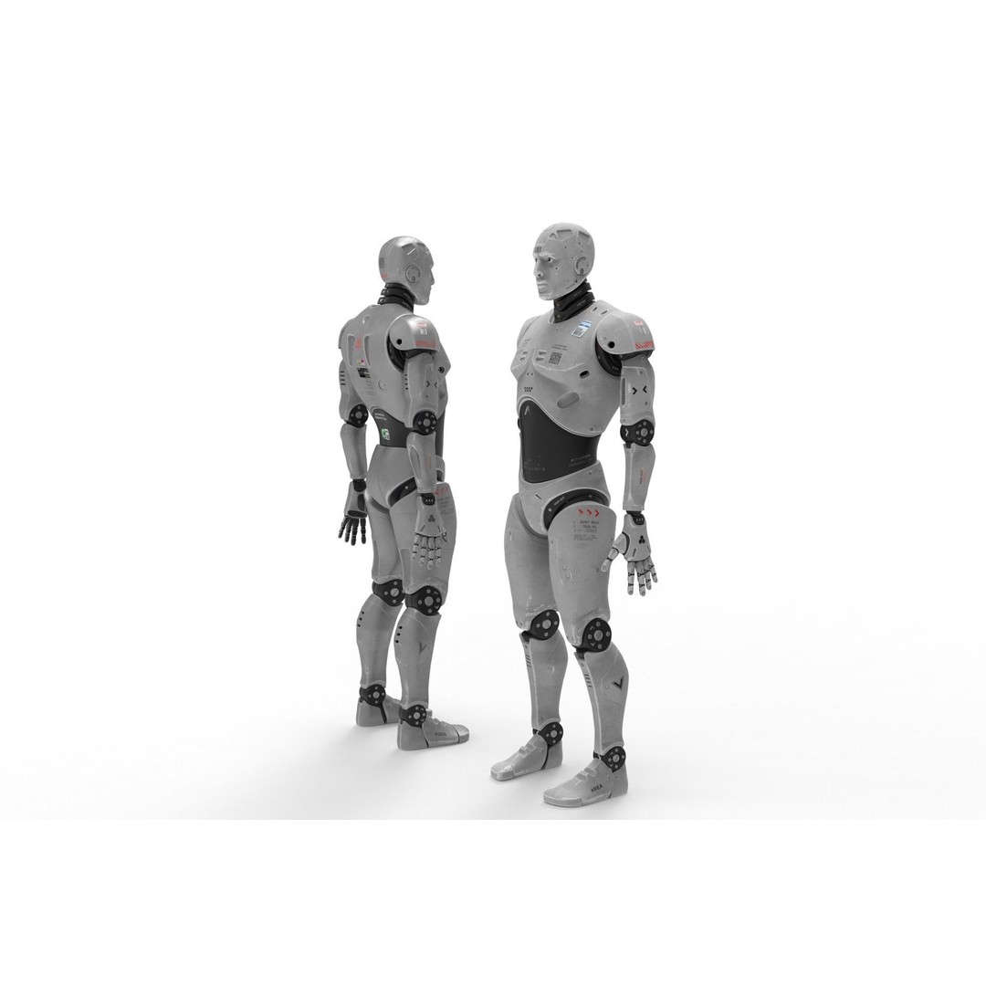 Robot Cyborg 3D Model – High Poly Character with Textures, FBX, OBJ - View 4
