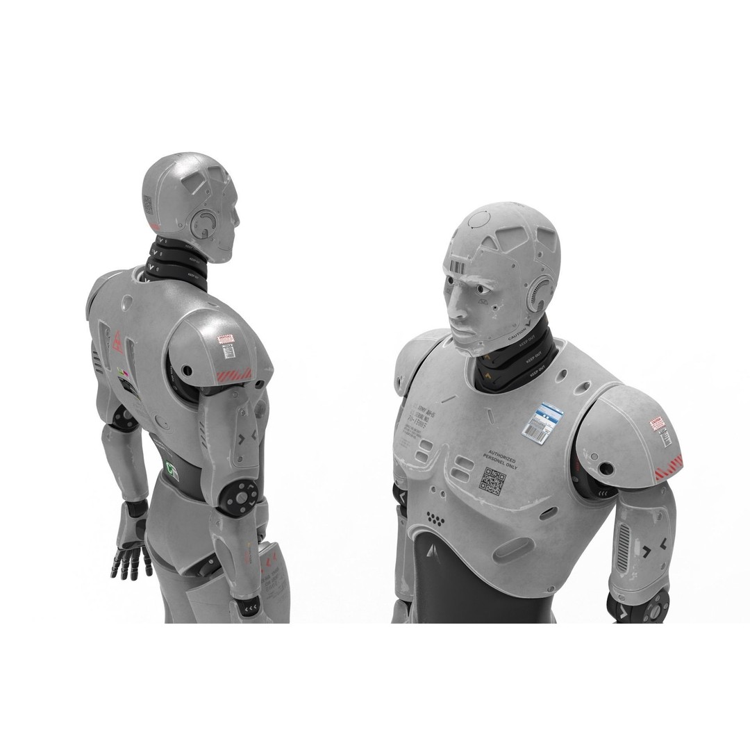 Robot Cyborg 3D Model – High Poly Character with Textures, FBX, OBJ - View 5