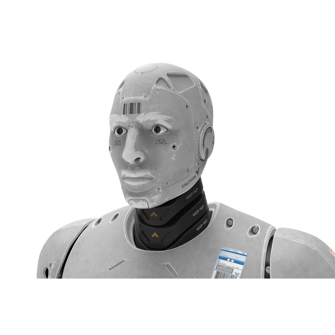 Robot Cyborg 3D Model – High Poly Character with Textures, FBX, OBJ - View 7
