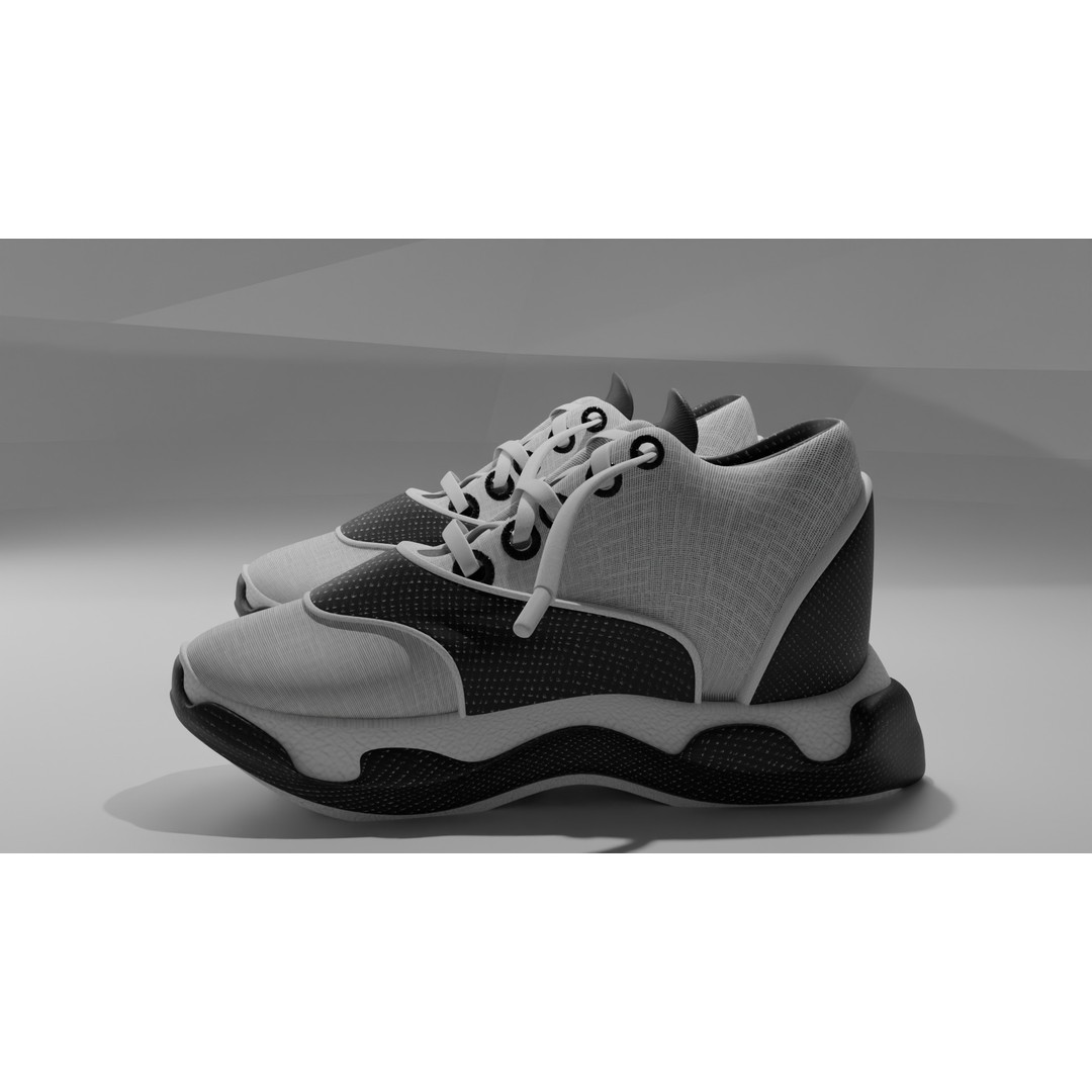 Athletic Shoe S1 3D Model – Low Poly Game Asset, PBR Textures - View 12