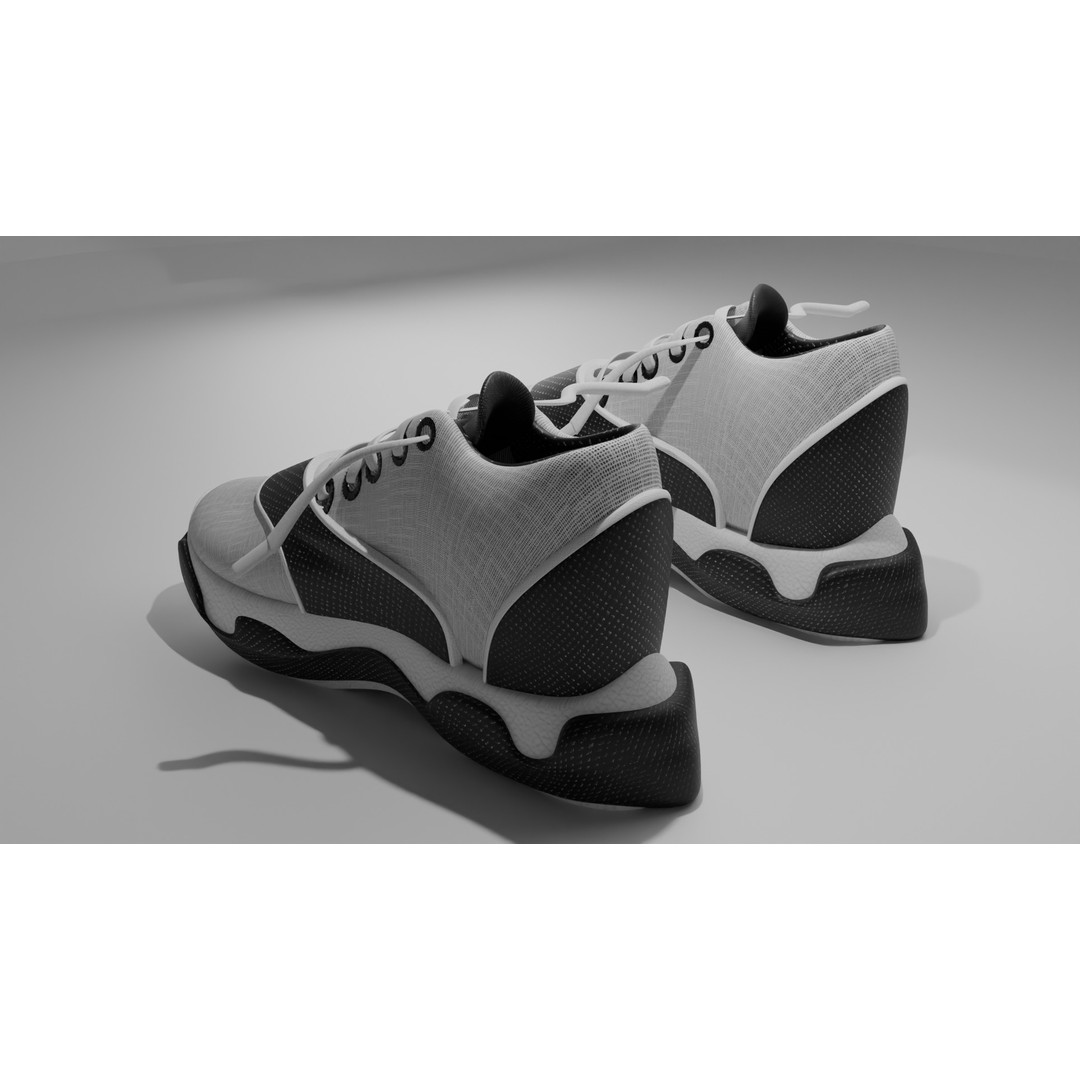 Athletic Shoe S1 3D Model – Low Poly Game Asset, PBR Textures - View 13