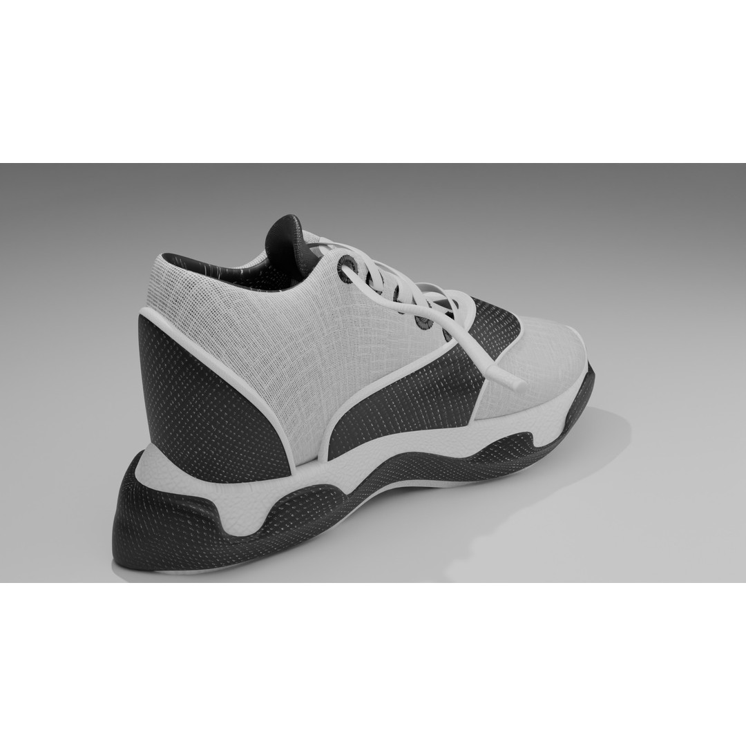 Athletic Shoe S1 3D Model – Low Poly Game Asset, PBR Textures - View 17
