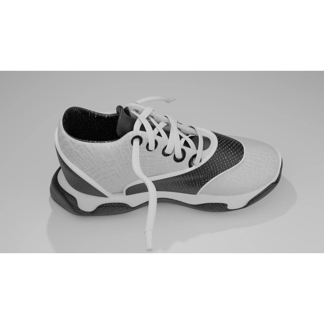 Athletic Shoe S1 3D Model – Low Poly Game Asset, PBR Textures - View 2