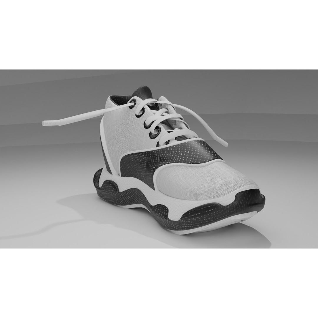 Athletic Shoe S1 3D Model – Low Poly Game Asset, PBR Textures - View 3