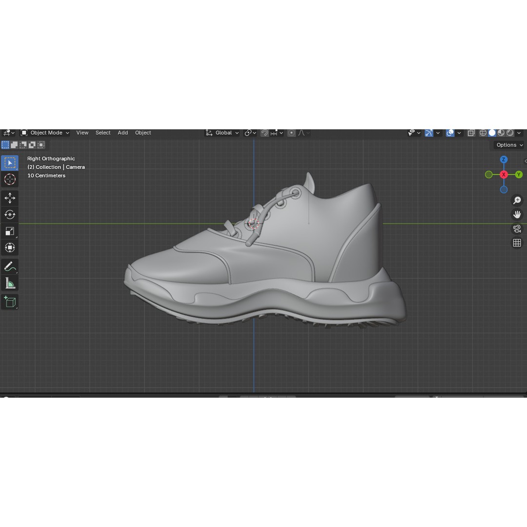 Athletic Shoe S1 3D Model – Low Poly Game Asset, PBR Textures - View 4