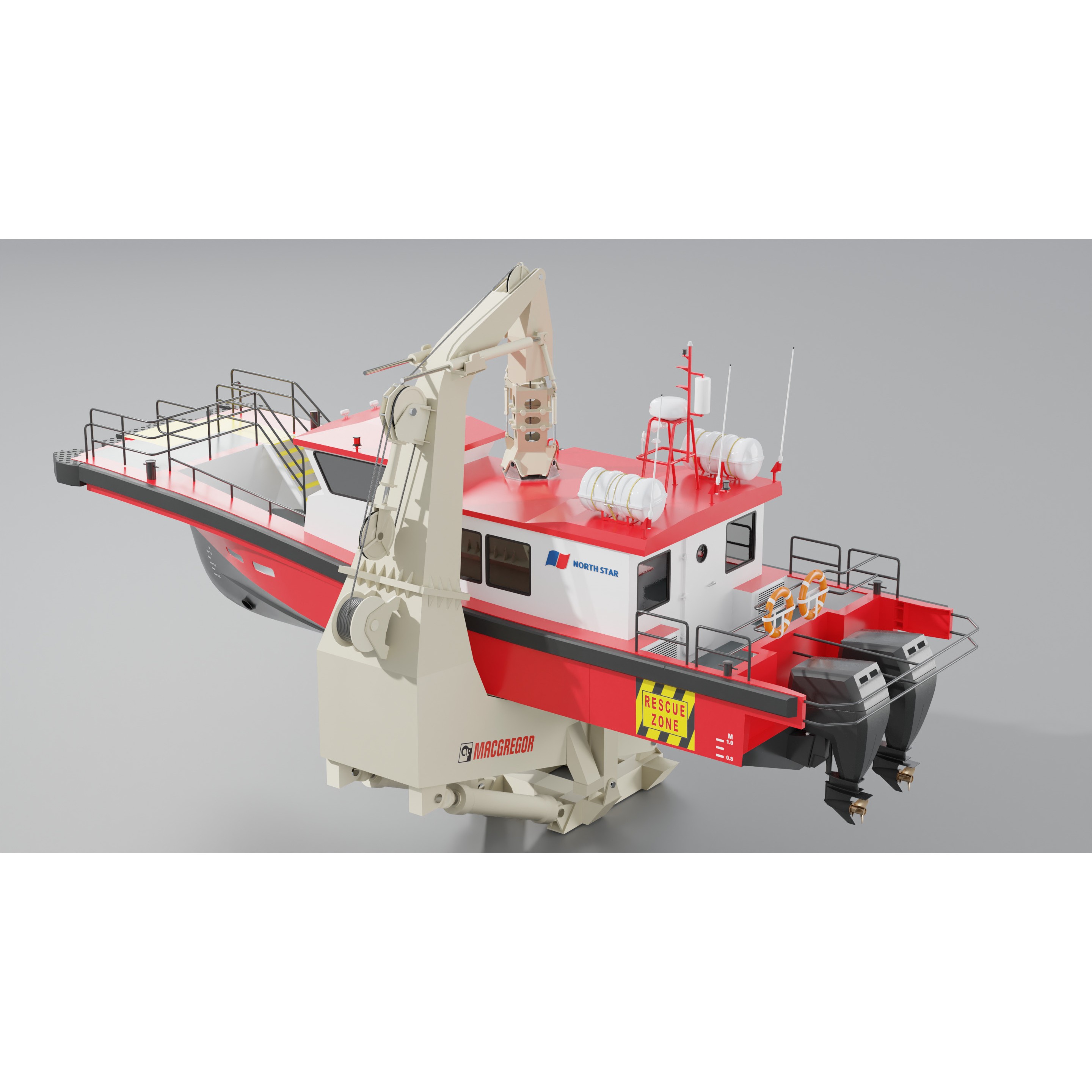 Hybrid Highspeed Craft Vessel - Game-Ready 3D Model - View 10