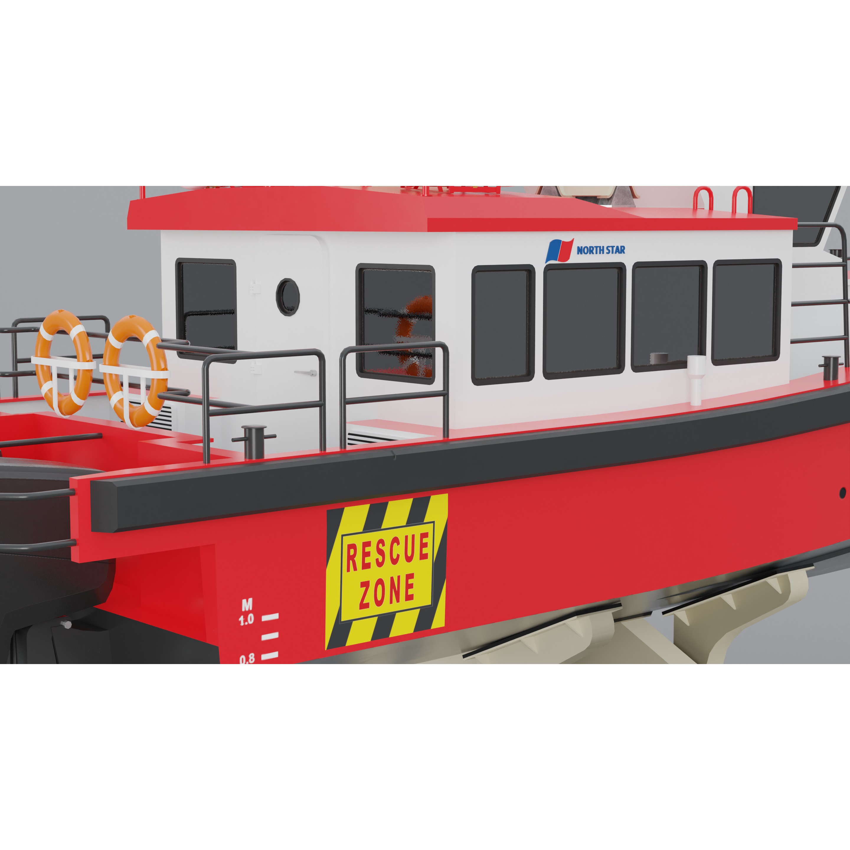 Hybrid Highspeed Craft Vessel - Game-Ready 3D Model - View 11