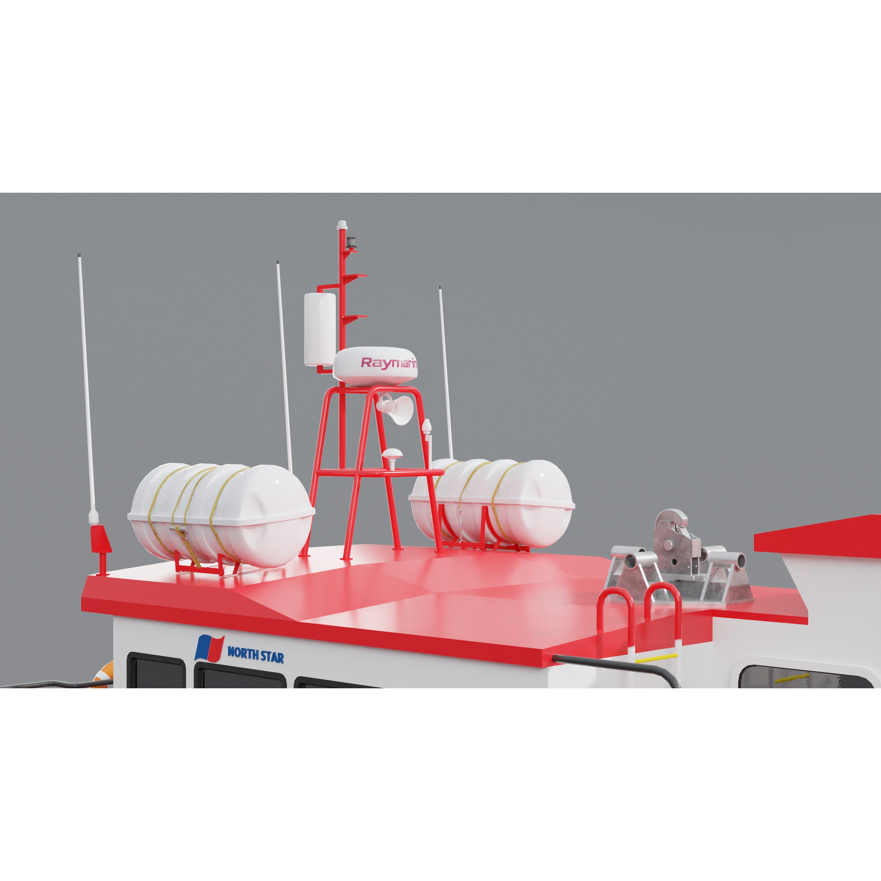 Hybrid Highspeed Craft Vessel - Game-Ready 3D Model - View 12