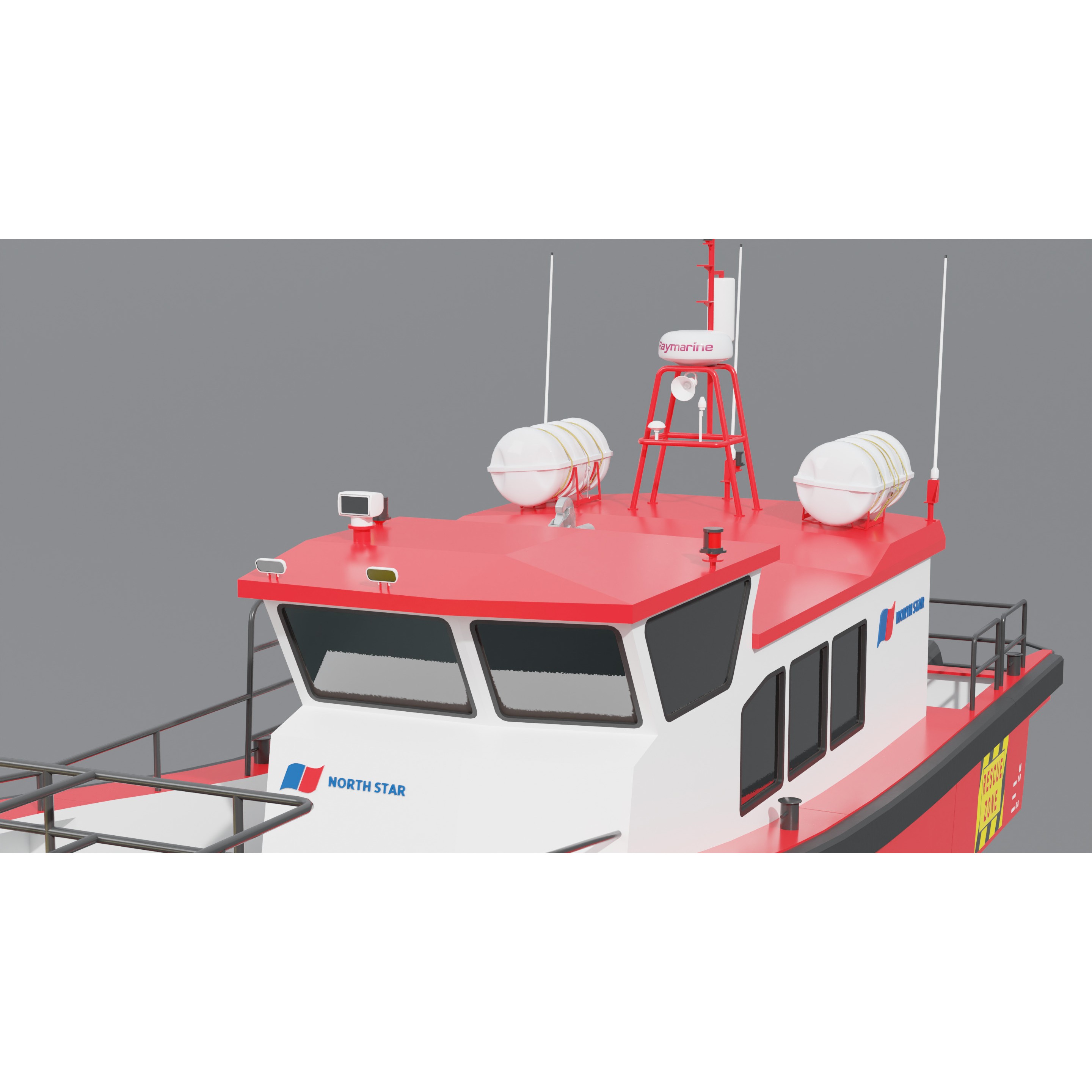 Hybrid Highspeed Craft Vessel - Game-Ready 3D Model - View 13