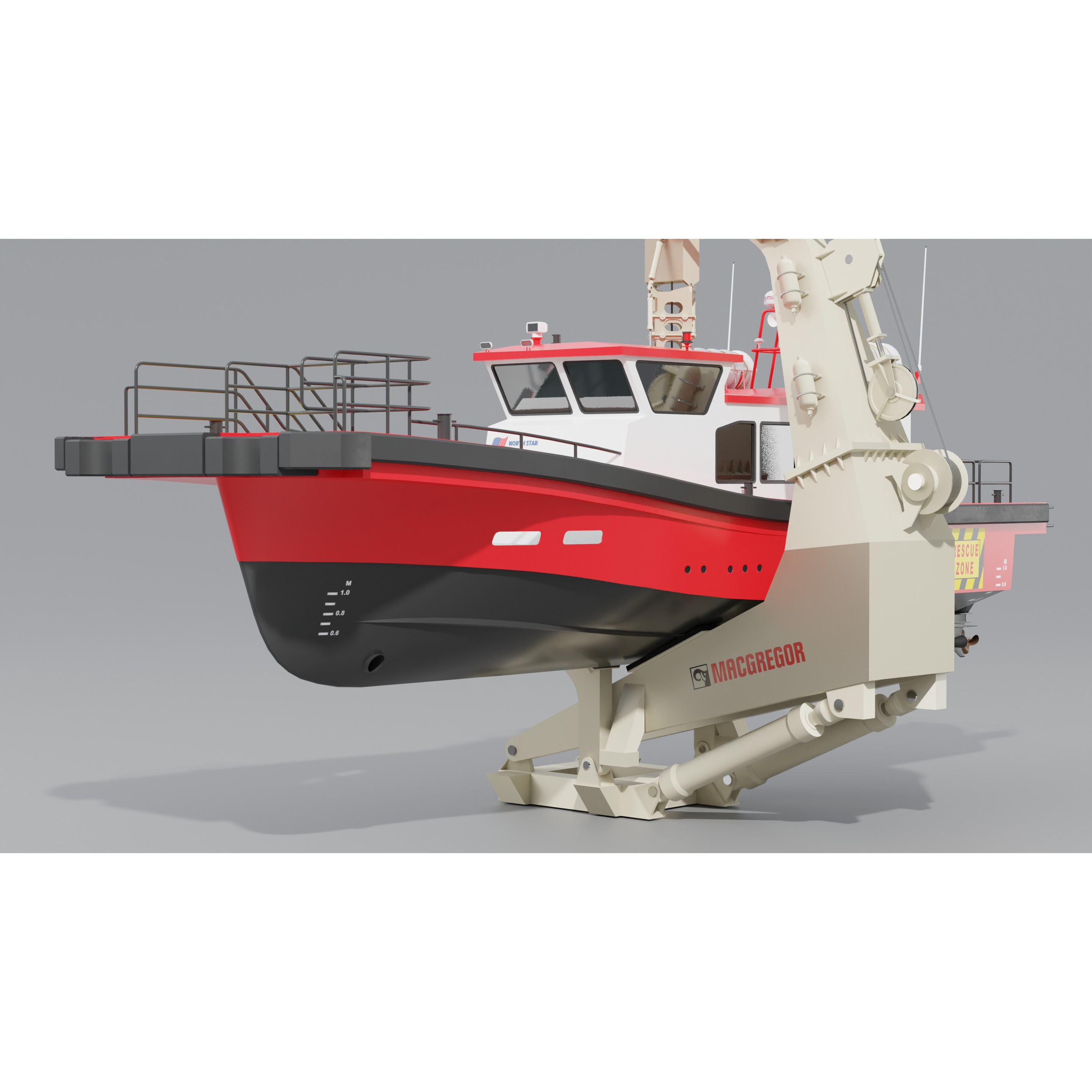 Hybrid Highspeed Craft Vessel - Game-Ready 3D Model - View 9