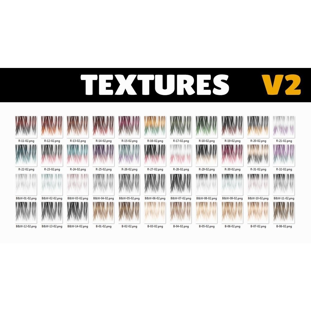 Allure Hair 3D Model – High Poly Hairstyle with Diverse Color Maps - View 7