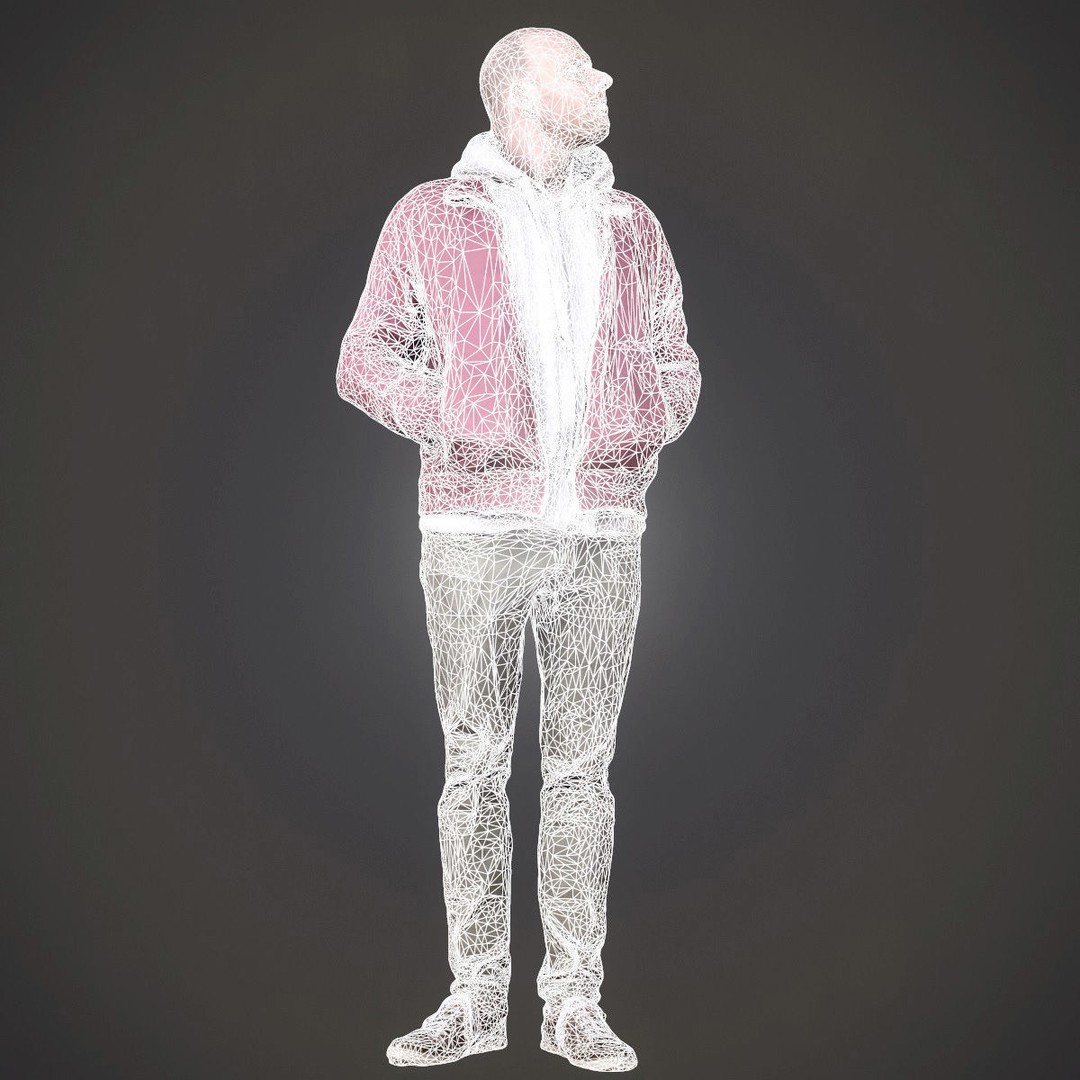 Casual Male Characters 3D Model – Low Poly Game Asset, FBX