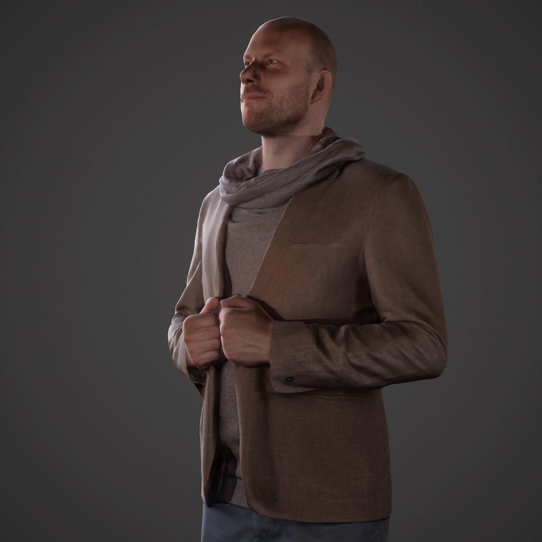 Casual Male Characters 3D Model – Low Poly Game Asset, FBX - View 10