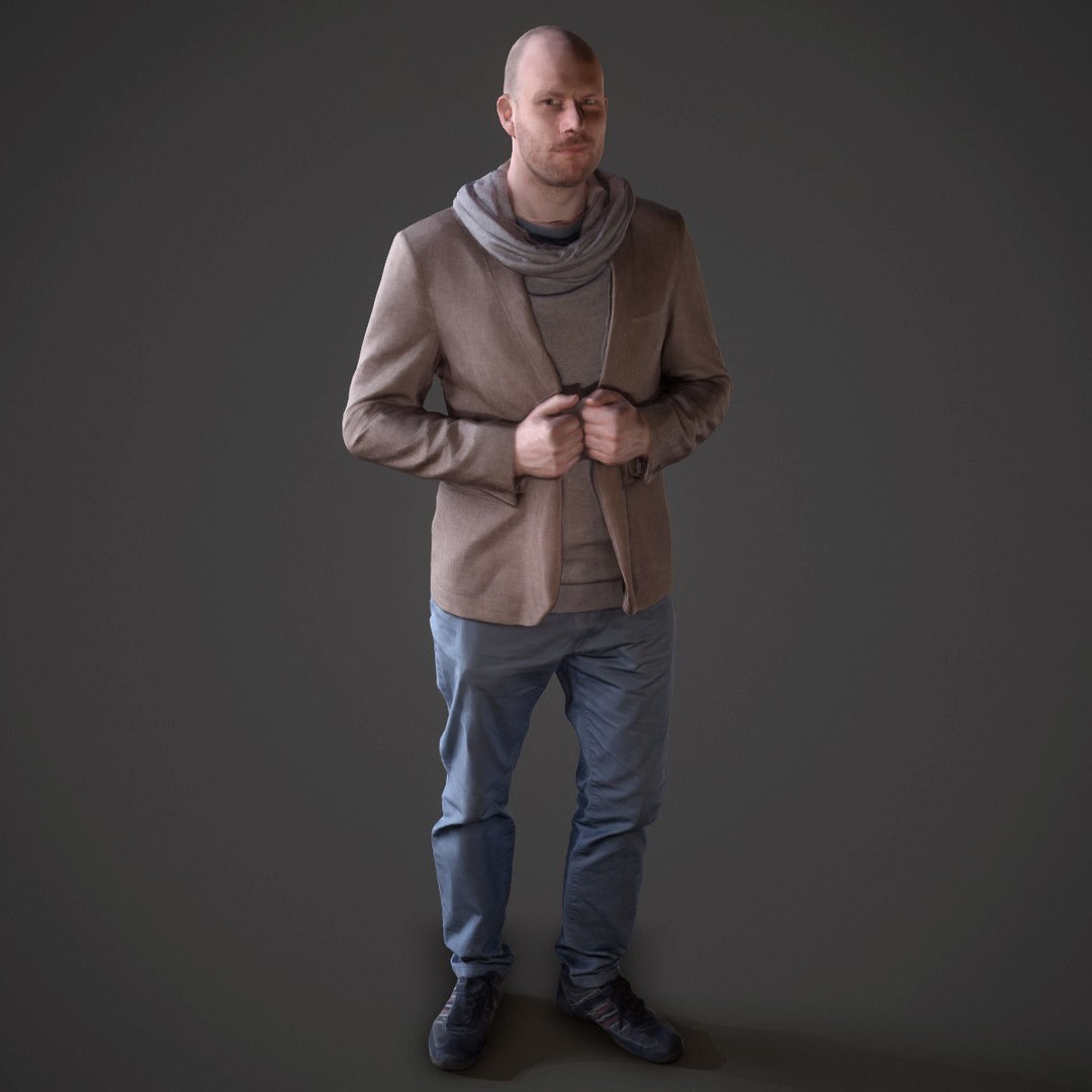 Casual Male Characters 3D Model – Low Poly Game Asset, FBX - View 11