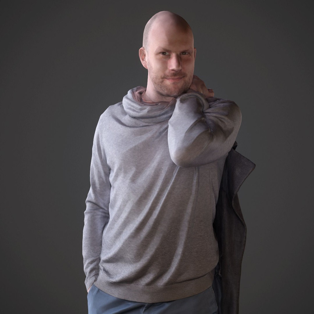 Casual Male Characters 3D Model – Low Poly Game Asset, FBX - View 12