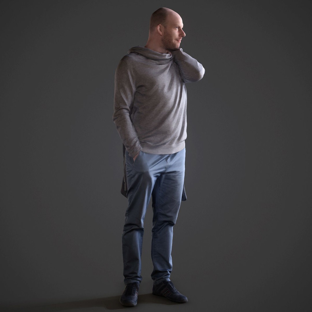 Casual Male Characters 3D Model – Low Poly Game Asset, FBX - View 13