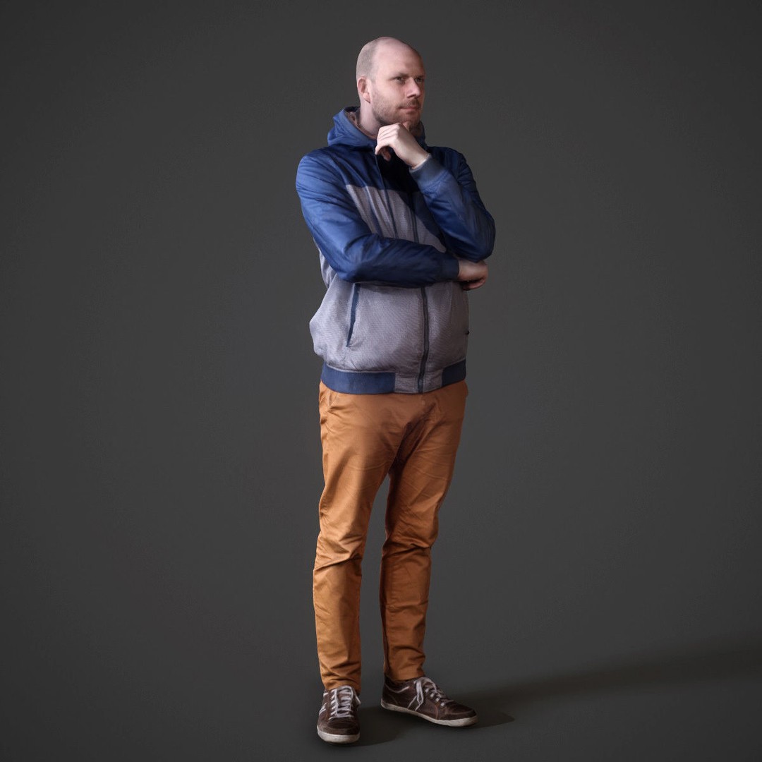Casual Male Characters 3D Model – Low Poly Game Asset, FBX - View 15