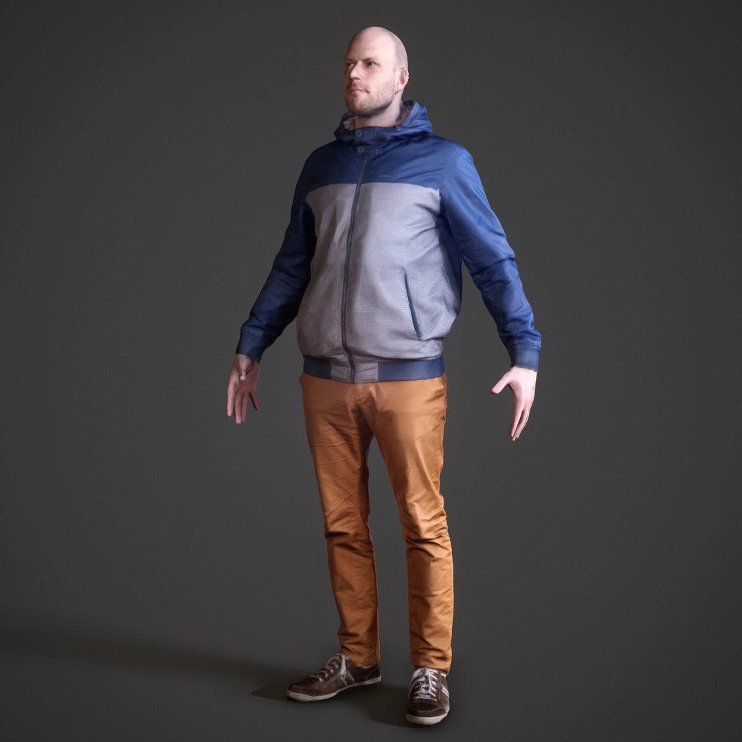 Casual Male Characters 3D Model – Low Poly Game Asset, FBX - View 17
