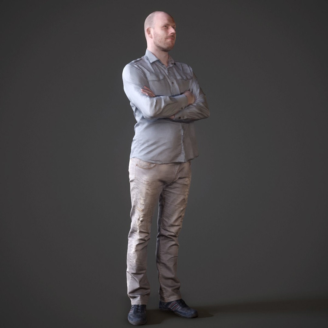 Casual Male Characters 3D Model – Low Poly Game Asset, FBX - View 23