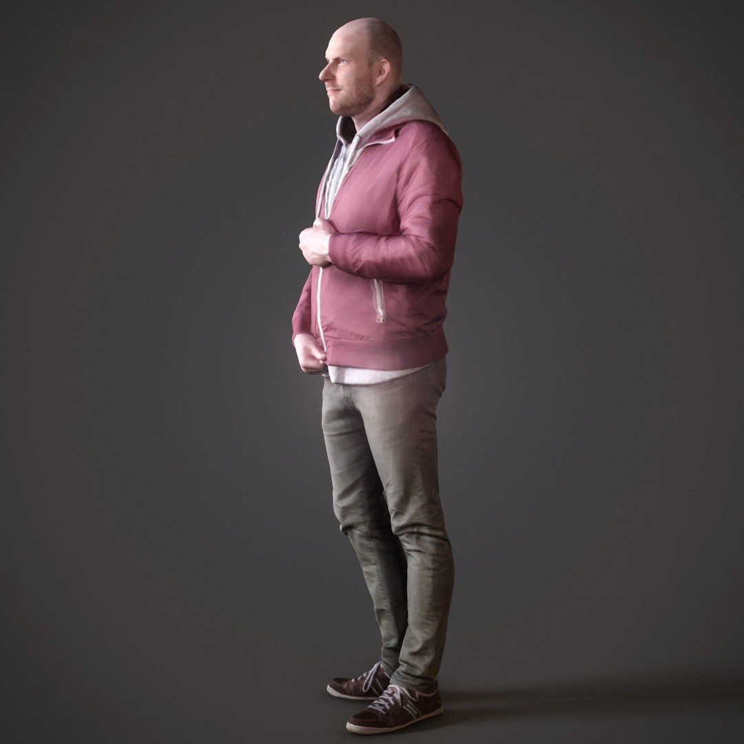 Casual Male Characters 3D Model – Low Poly Game Asset, FBX - View 7
