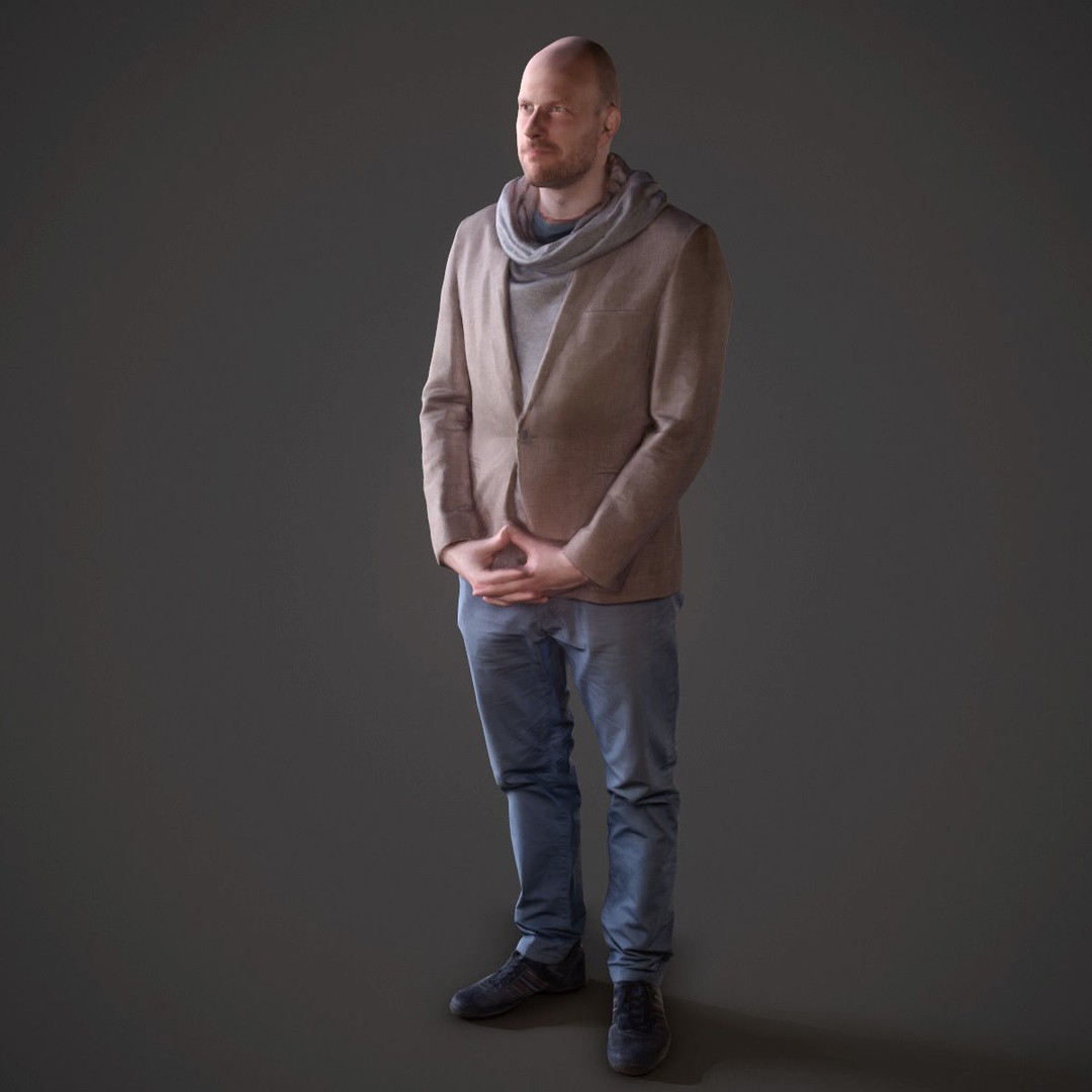 Casual Male Characters 3D Model – Low Poly Game Asset, FBX - View 9