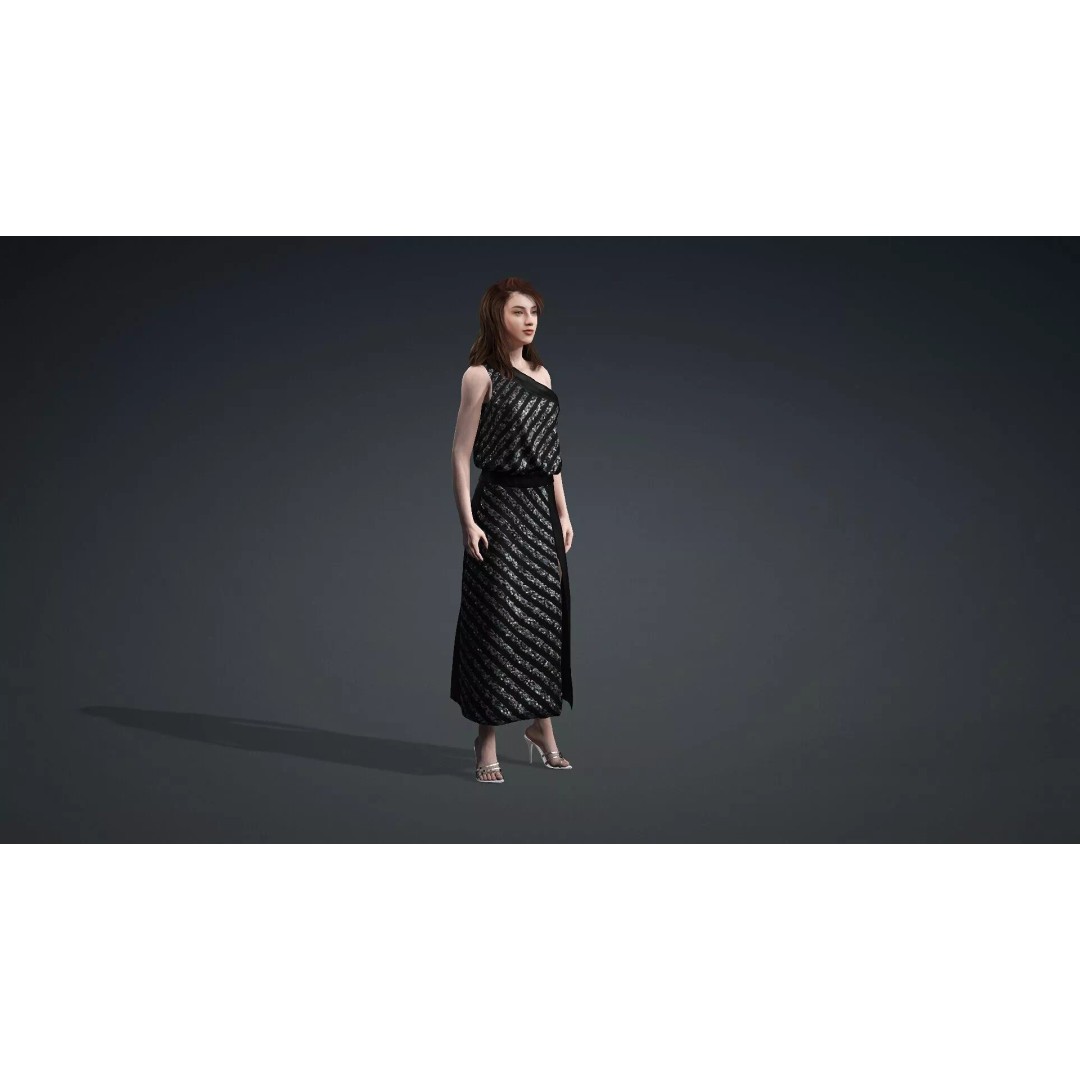 Beautiful Woman Character 3D Model – High Poly Rigged PBR Asset, FBX - View 11