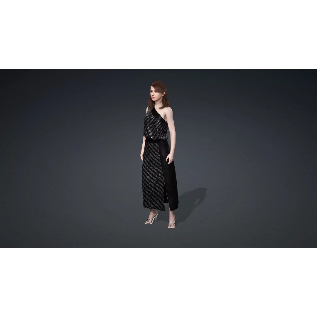 Beautiful Woman Character 3D Model – High Poly Rigged PBR Asset, FBX - View 12
