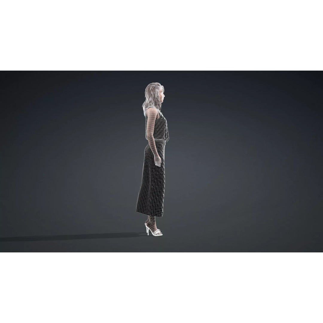 Beautiful Woman Character 3D Model – High Poly Rigged PBR Asset, FBX - View 14