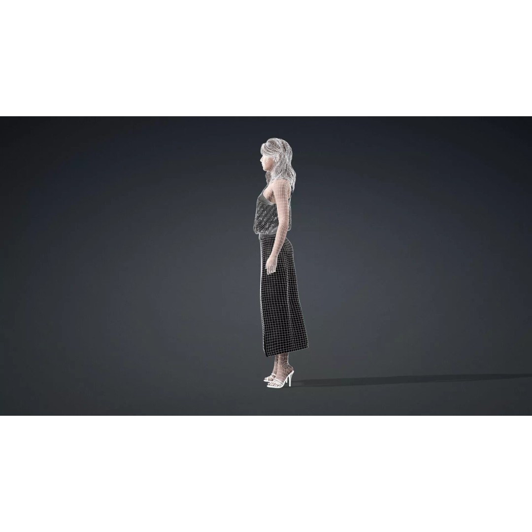Beautiful Woman Character 3D Model – High Poly Rigged PBR Asset, FBX - View 15
