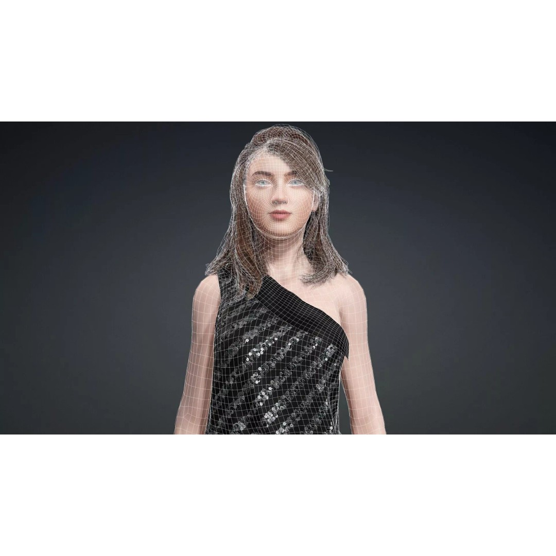 Beautiful Woman Character 3D Model – High Poly Rigged PBR Asset, FBX - View 18