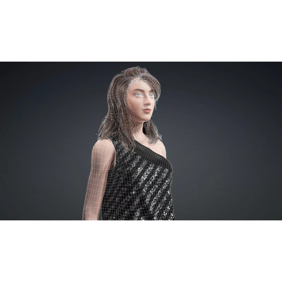 Beautiful Woman Character 3D Model – High Poly Rigged PBR Asset, FBX - View 19